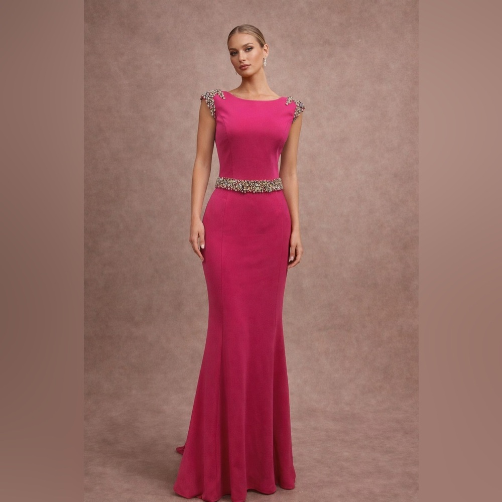 Elegant Pink Evening Gown